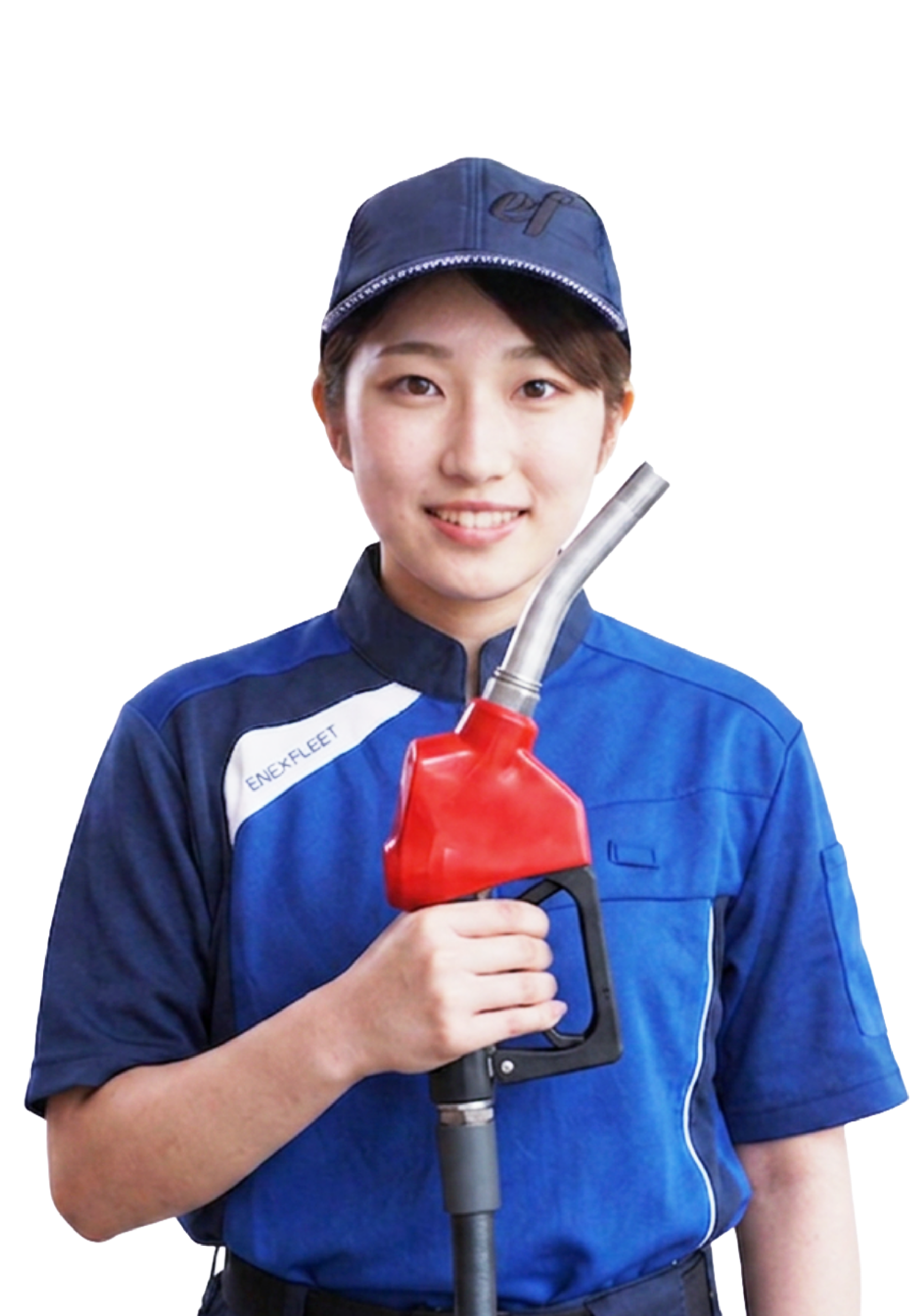 ノズルを持った女性