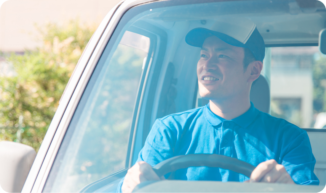 運転席のドライバー